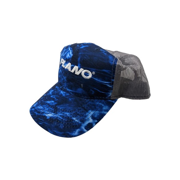Plano Fishing Hat Blue Grey Mesh Snapback - Picture 2 of 4